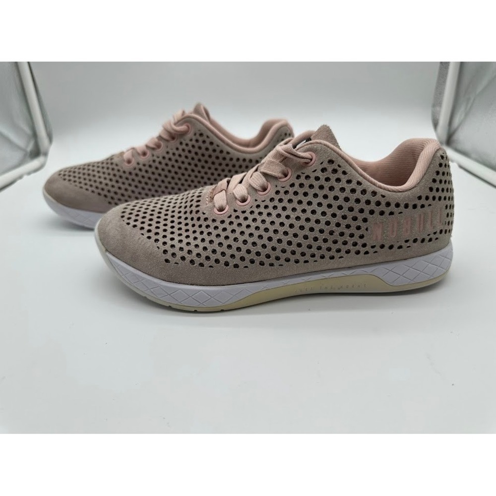 NOBULL Suede Trainer Perforated Low Top Sneakers Mauve Pink Rose Womens